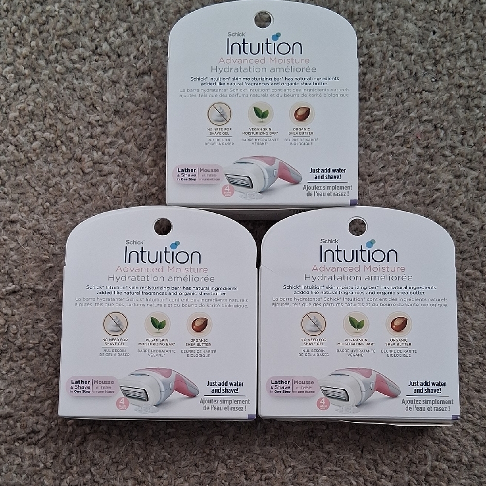 Schick Intuition Advanced Moisture Razor - Pink 3 Pack - Picture 2 of 2